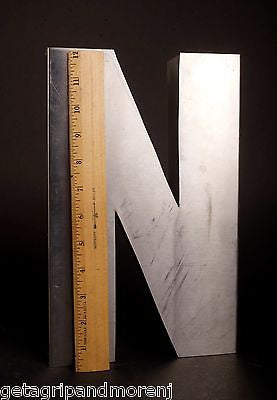Stainless Steel 12" Inch Letter Marquee Sign N Vintage!