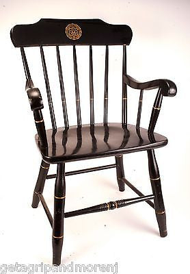 Wesleyan University Small University Chair Great Condition! Black & Gold