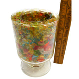 CRUSHED GLASS GOBLET