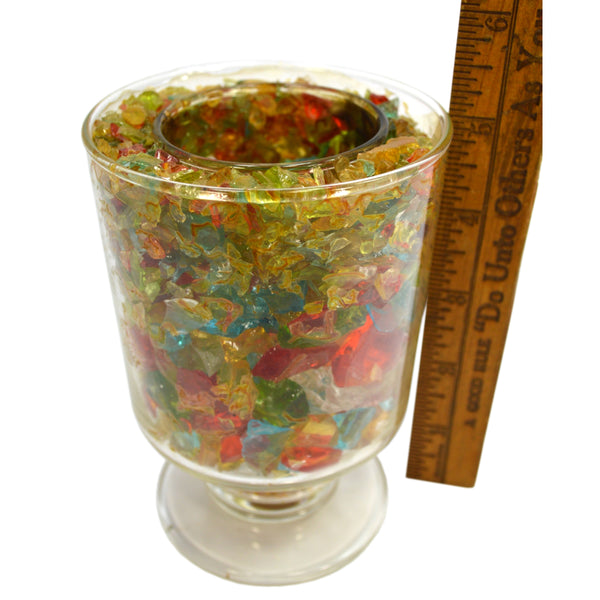 CRUSHED GLASS GOBLET