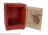 1900 KENTON Cast Iron Bank Of Industry Safe Red RARE Antique Excellent Cnd! NR