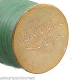 1920's Weller Fleron Vase 10 1/2" Green with Twisted Rope Handles