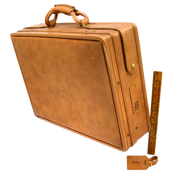 Vintage HARTMANN LUGGAGE "BELTING" LEATHER BRIEFCASE 18"x13"x5" Attache SUITCASE