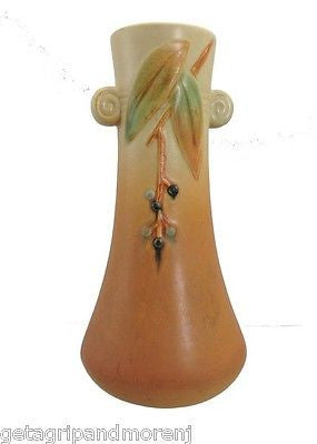 Weller Pottery Cornish Two Toned Mocked Handled Vase Brown