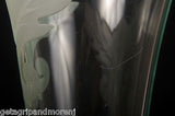 Glass VASE SIGNED 12.5" Inch Cut Etched Beautiful!