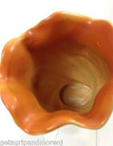 WELLER POTTERY Orange Flower Design Fluted Vase Excellent Condition!