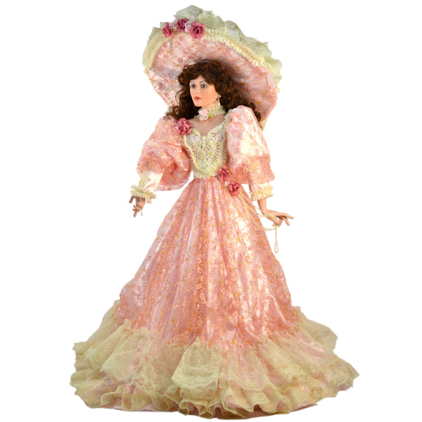 Limited Edition RUSTIE 42" PORCELAIN DOLL "SHENANDOAH" Pink Dress #207/2000 Rare