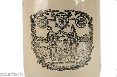 Greybeard Heather Dew Blended Scotch Whiskey 2 Handle Jug 7" Glasgow Scotland