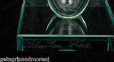 Glass VASE SIGNED 12.5" Inch Cut Etched Beautiful!