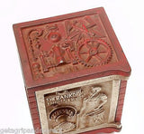 1900 KENTON Cast Iron Bank Of Industry Safe Red RARE Antique Excellent Cnd! NR