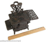 CRESCENT Miniature Childs Cast Iron Pot Belly Stove Vintage