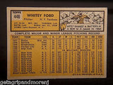 TOPPS WHITEY FORD 1963 #446 HOF Yankees Baseball Card Excellent Mint Condition!