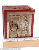 1900 KENTON Cast Iron Bank Of Industry Safe Red RARE Antique Excellent Cnd! NR