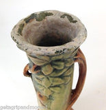 Weller Woodcraft Bud Vase w/APPLES circa 1920's-'30's 8 3/4" Tall