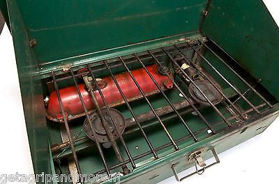 COLEMAN 1950s-1960s 2 Burner Stove Model 413E Vintage!