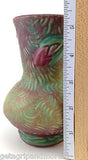 WELLER Malverne Yellow Green Short Vase w/ Leaf Design In Excellent Condition!