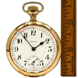 Antique E. HOWARD POCKET WATCH Series 10 w/ 21 JEWELS Open Face in ORIGINAL BOX!