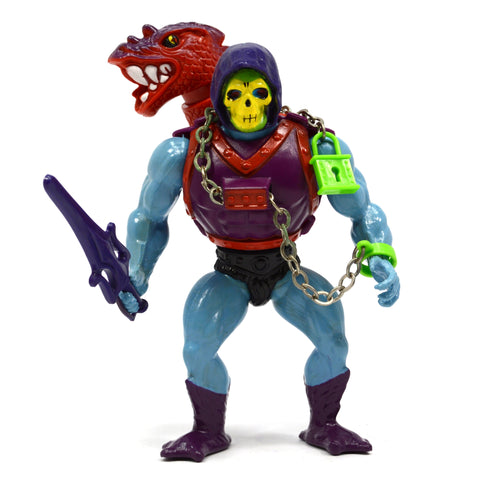 Vintage MOTU ACTION FIGURE c.1984 "DRAGON BLASTER SKELETOR" w/ Sword! EXCELLENT!