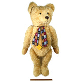 Huge 39" STIER BEAR by KATHLEEN WALLACE Mohair Stuffed OOAK + 14K GOLD HEART PIN