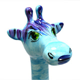 Signed Original TUROV ART CERAMICS GIRAFFE FIGURINE 25" Tall! ISLAND/BEACH MOTIF