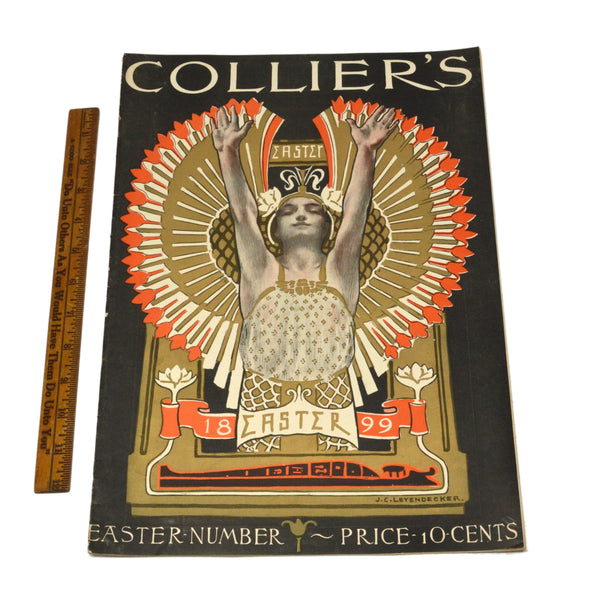 Antique COLLIER'S WEEKLY "EASTER NUMBER" April 1, 1899 J.C. LEYENDECKER Artwork!