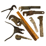 Antique MIXED WRENCH Lot of 8 BULLARD Boos Tool GORDON Printz SUL Ross Mfg. ++!