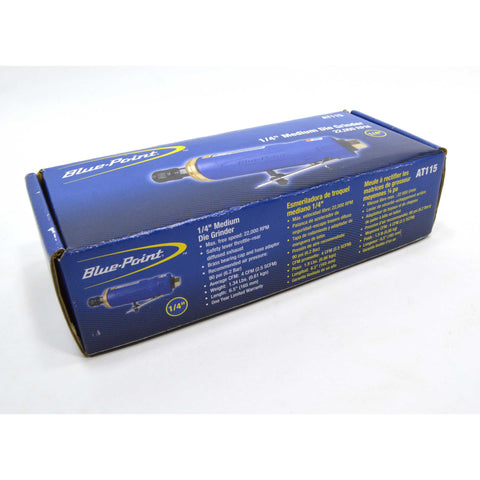 New in Open Box BLUE-POINT 1/4" MEDIUM DIE GRINDER No. AT115 Complete 22,000 RPM