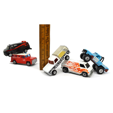 Vintage MATCHBOX HOT WHEELS & A-TEAM VAN c.1973-83 Truck/Van Lot of 5 WILDLIFE +