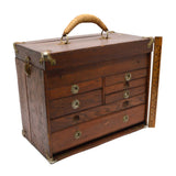 Antique WOOD MACHINIST CHEST Many Broken/Missing Parts but STILL LOVELY & USABLE