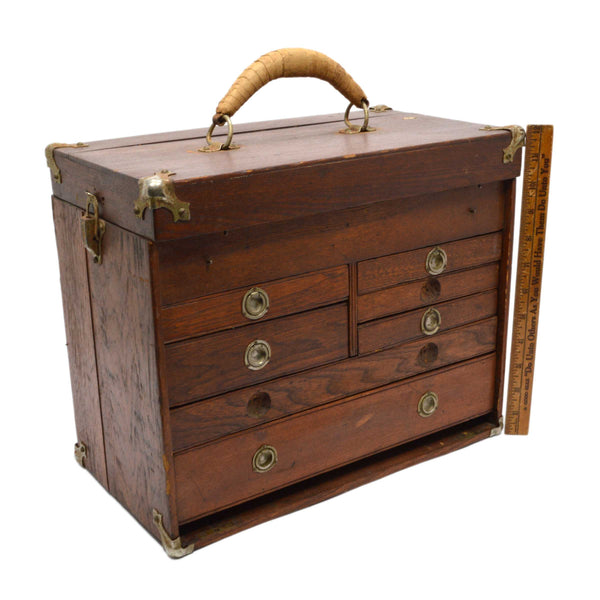 Antique WOOD MACHINIST CHEST Many Broken/Missing Parts but STILL LOVELY & USABLE