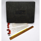 Vintage "SPECIFIC GRAVITY" & TEMP. THERMOMETER Lot/Set MOST BY PRINCO Lab Glass