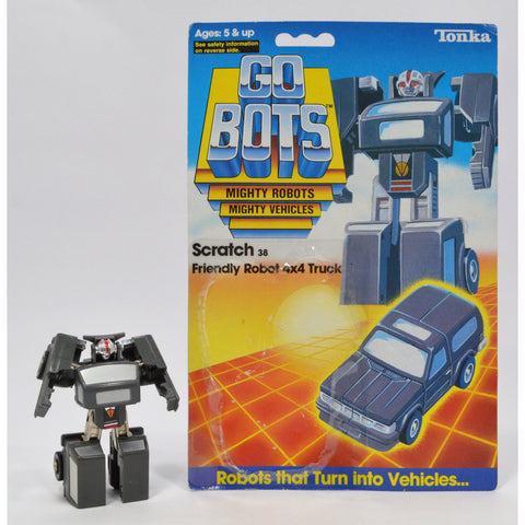 Vintage TONKA GOBOTS "SCRATCH" #38 Friendly Robot 4X4 TRUCK / SUV + Card-Back!!