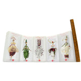 Russ Holiday BELLES DE NOEL Lot of 5 Hand-painted XMAS ORNAMENTS by RUSS BERRIE