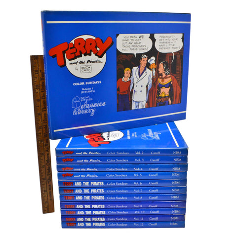 Reprint TERRY AND THE PIRATES Vol. 1-12 HARDCOVER BOOK SET Flying Buttress, 1990