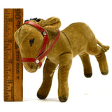Vintage STEIFF ESEL DONKEY 4" Red Halter/Bridle c.1950-58 *NO ID'S* Brown VELVET