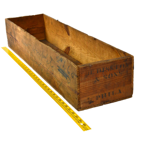 Antique H. DISSTON & SONS SHIPPING CRATE/BOX So Rare! "1/2 DOZEN 206 WOOD SAWS"