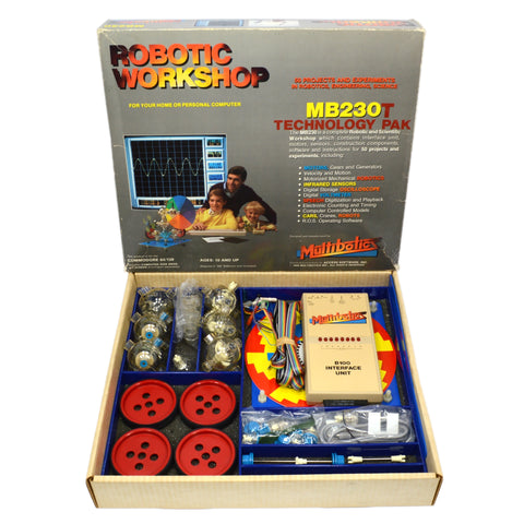 Vintage "ROBOTIC WORKSHOP" No. MB230T "TECHNOLOGY PAK" Complete in Box! c.1986