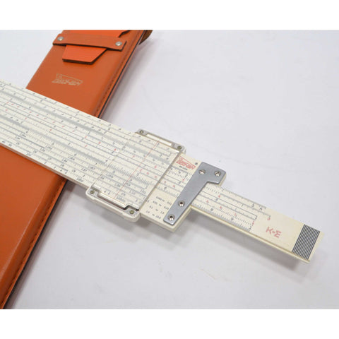 Vintage KEUFFEL & ESSER "DECI-LON" SLIDE RULE #68-1100 c.1961 in LEATHER CASE
