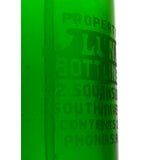 Vintage GREEN GLASS SELTZER BOTTLE Etched "LUNA BOTTLING CO." Friedman Cap RARE!