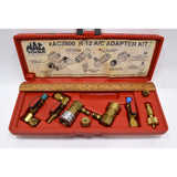 Briefly Used MAC TOOLS "PRO-SET R-12 A/C ADAPTER KIT" #AC3500 Complete in Case