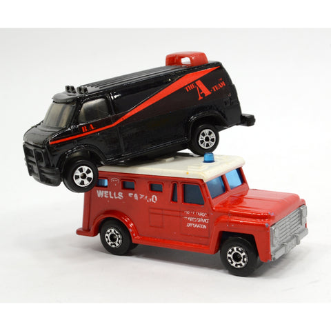 Vintage MATCHBOX HOT WHEELS & A-TEAM VAN c.1973-83 Truck/Van Lot of 5 WILDLIFE +
