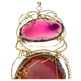 Gorgeous! HUGE AMETHYST STATEMENT NECKLACE 10" Handcrafted Pendant RETAIL $350!!