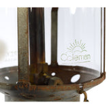 Vintage COLEMAN Model 220D GAS LANTERN Nickel-Plated & Green Top 2-MANTLE c1950s