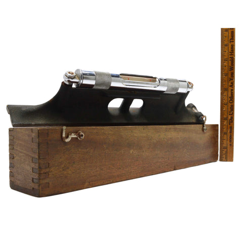 Vintage STARRETT 12" MACHINIST LEVEL 98-12 Ground, Cross-Check & Graduated Vials