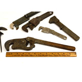 Antique MIXED WRENCH Lot of 8 BULLARD Boos Tool GORDON Printz SUL Ross Mfg. ++!