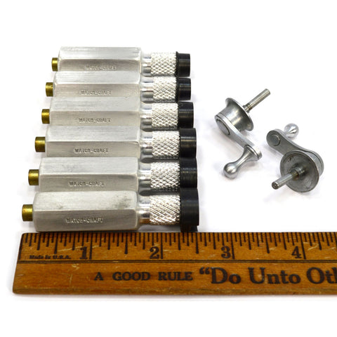 Vintage WATCHCRAFT (Watch-Craft) "POCKET MAINSPRING WINDERS" Set of 6 in Case!