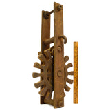 Vintage INDUSTRIAL HAND-CRANK GEAR PART 9" Cog Wheel STEAMPUNK Altered Art RARE