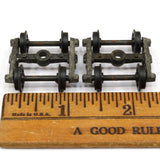 Vtg ATHEARN BETTENDORF HO FREIGHT TRUCKS Lot of 20 Pairs! 11.5 METAL 8.5 Plastic