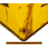 Vintage DOUBLE ARROW ROAD SIGN 24"x24" Left/Right Pointing Arrows AWESOME PATINA