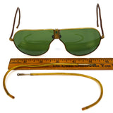 Vintage WWII AAF/NAVY AVIATOR SUNGLASSES by BECK w/ DK. GREEN "ROCK GLAS" LENSES